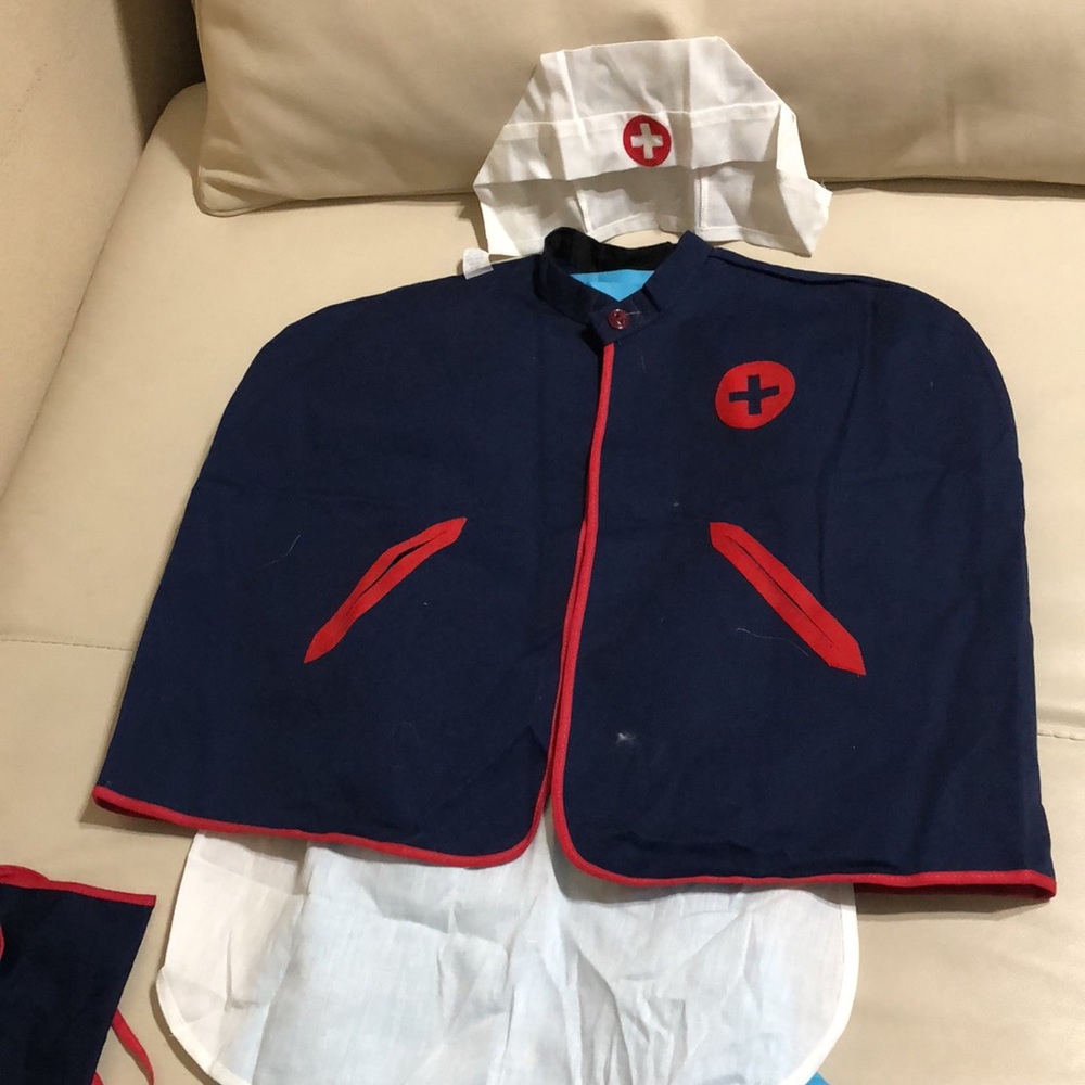 5 Piece Girls Nurse or Doctor Costume - Picture 3 of 5